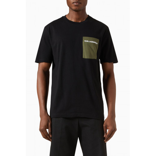 Karl Lagerfeld - Contrast Pocket T-shirt in Cotton Jersey