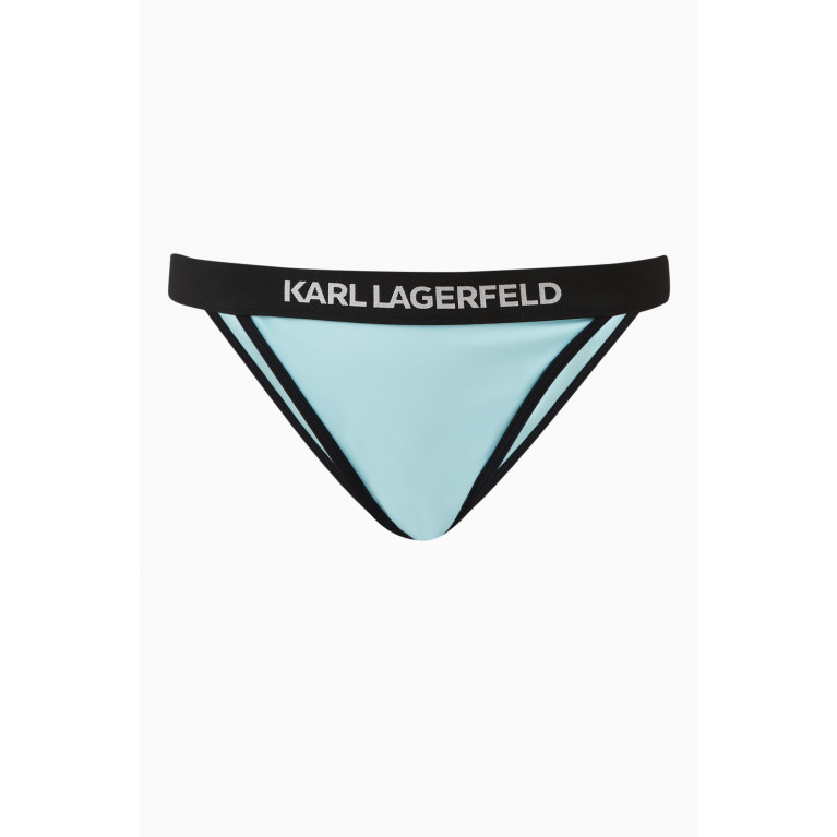 Karl Lagerfeld - Logo Waistband Bikini Bottoms in Recycled Materials