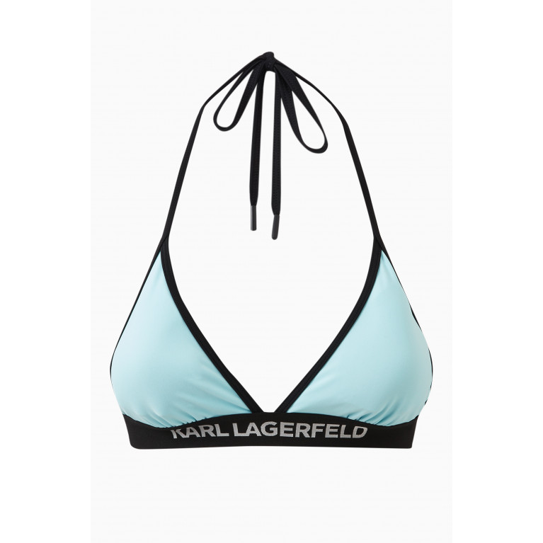 Karl Lagerfeld - Logo Print Triangle Bikini Top