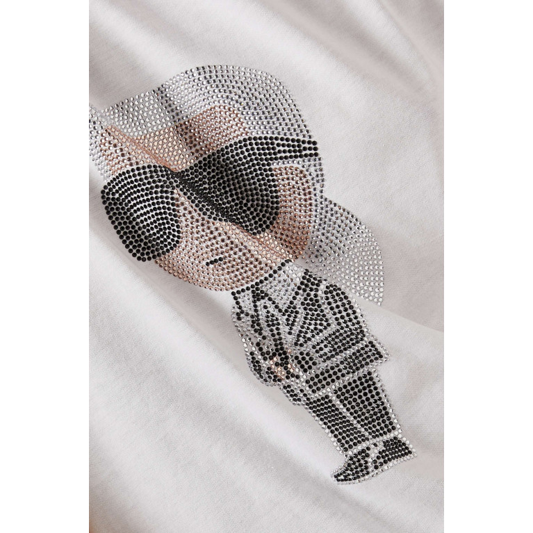 Karl Lagerfeld - Ikonik Rhinestone Karl T-shirt in Organic Cotton