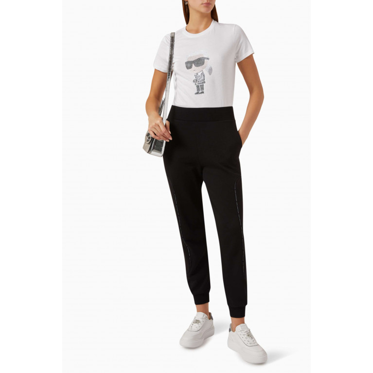Karl Lagerfeld - Ikonik Rhinestone Karl T-shirt in Organic Cotton