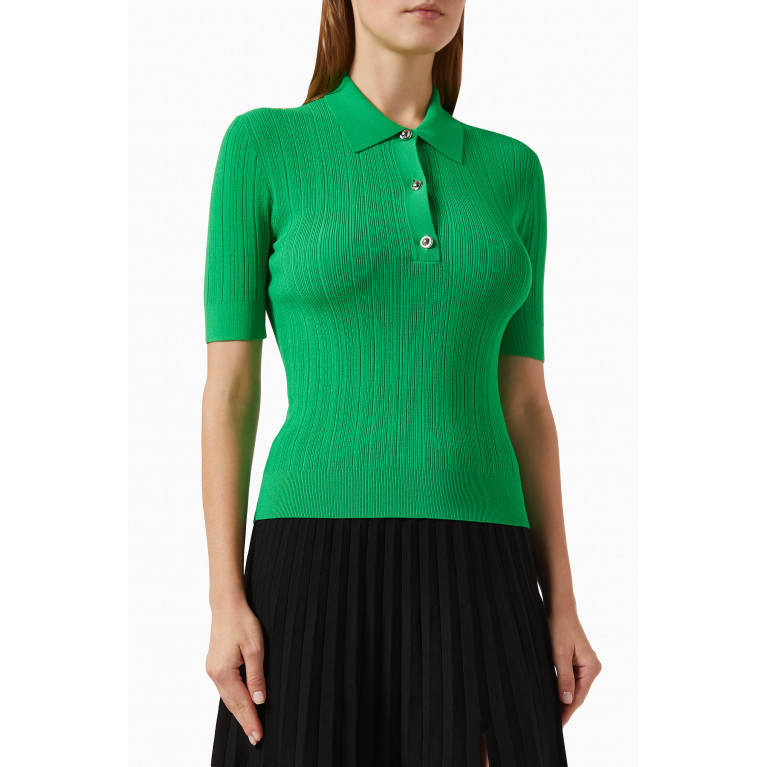 MICHAEL KORS - Ribbed Polo in Viscose Blend