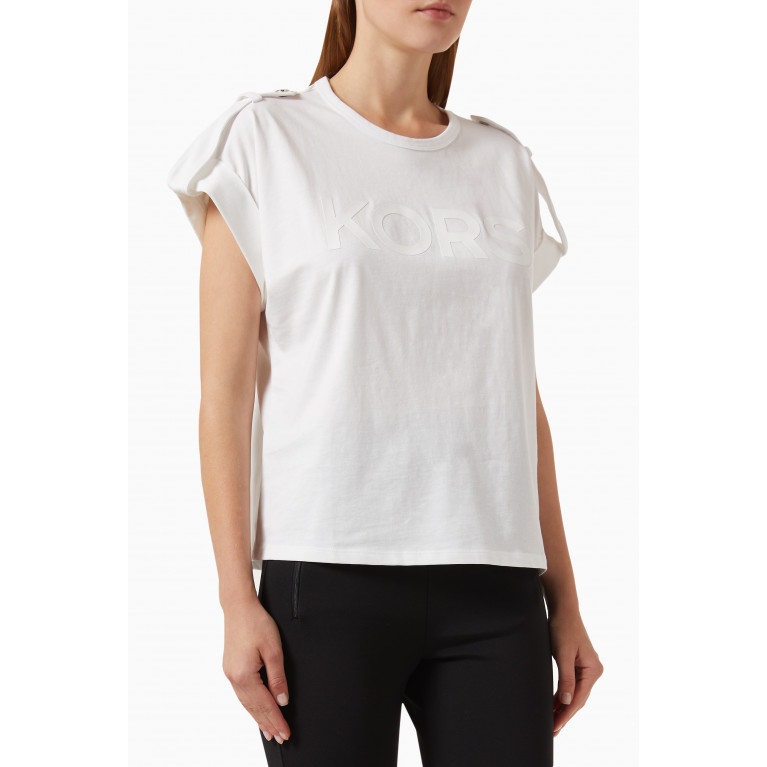 MICHAEL KORS - Logo Print T-shirt in Organic Cotton