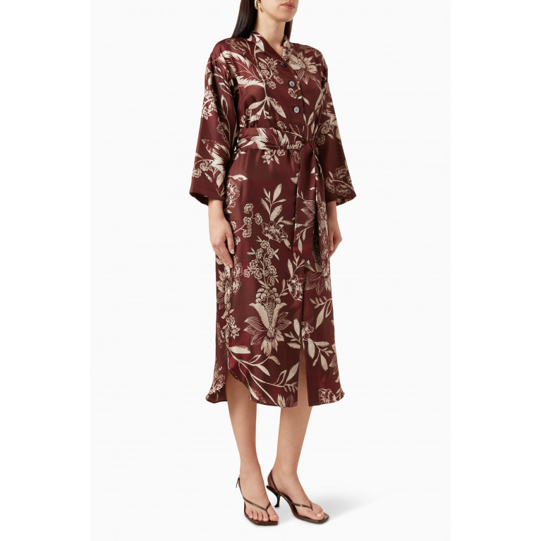 Max Mara - Quercia Kaftan Midi Dress in Silk