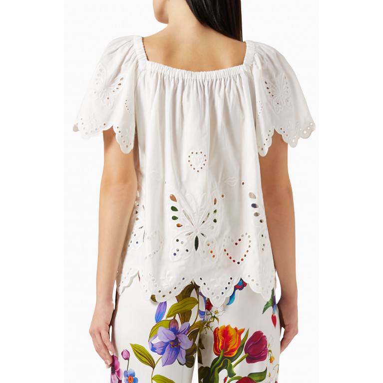 Weekend Max Mara - Verdier Broderie Anglaise Top in Cotton