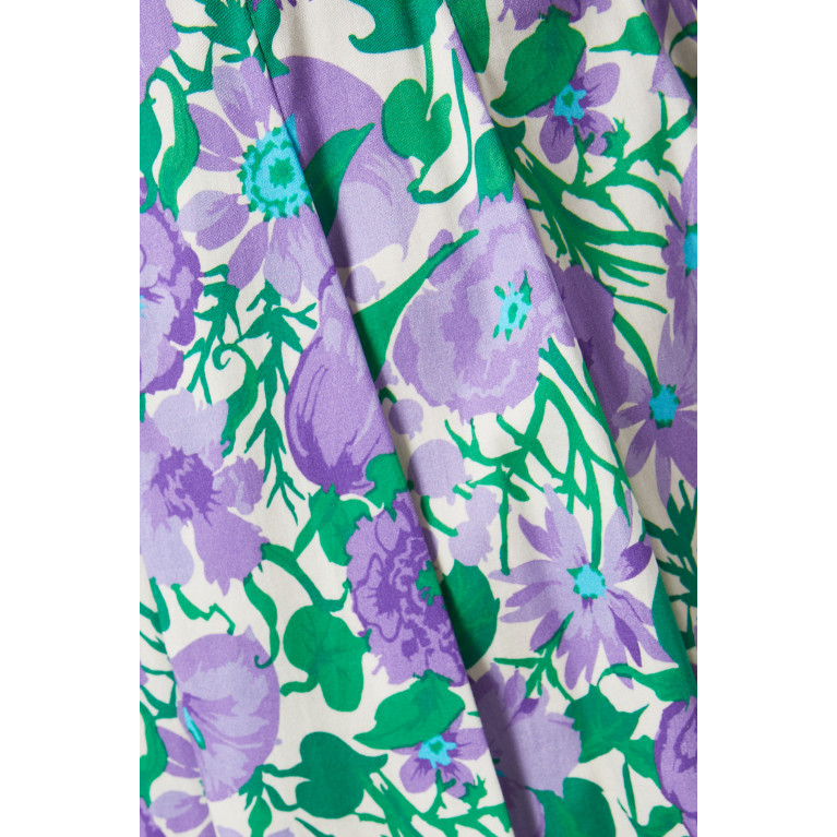 Weekend Max Mara - Viaggio Floral-print Midi Dress in Cotton-satin