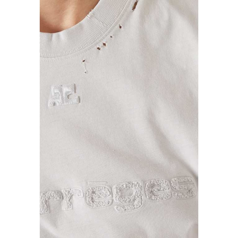 Courreges - Distressed Dry T-shirt in Jersey