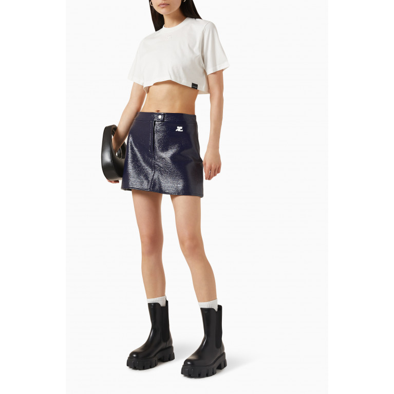 Courreges - Logo Crop Top in Cotton-jersey