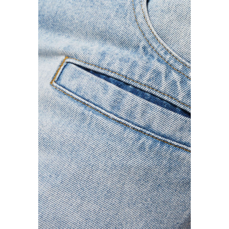 Courreges - Cut-out Button Jeans in Denim