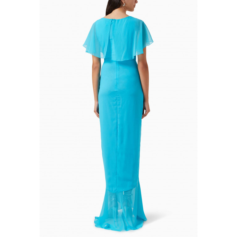 Yaura - Isioma Ruffled Maxi Dress Blue