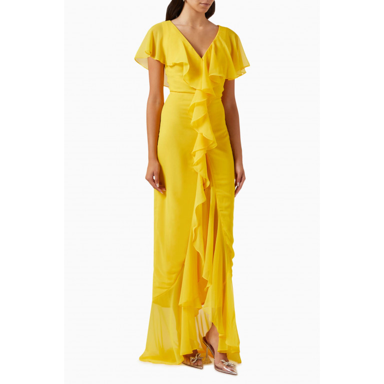 Yaura - Isioma Ruffled Maxi Dress Yellow