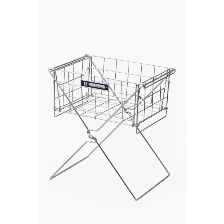 Neighborhood - Folding Basket & Stand Set in Stainless steel