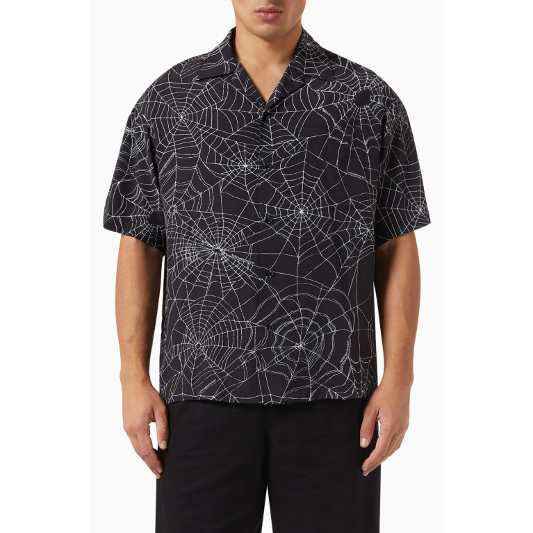 Neighborhood - Spiderweb Hawaiian Shirt in Rayon