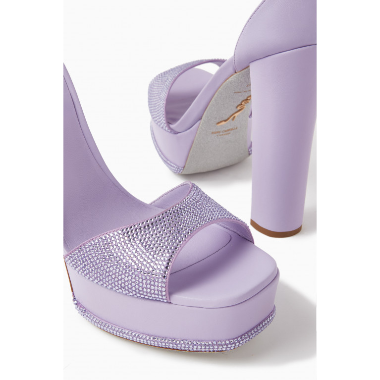 René Caovilla - Provence 130 Crystal-embellished Sandals in Satin