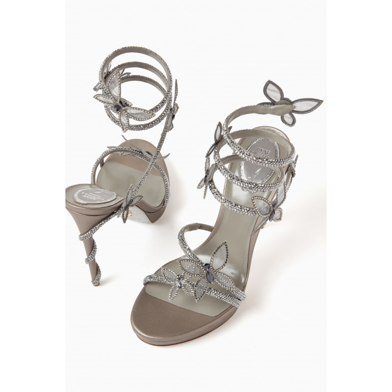 René Caovilla - Margot Butterfly 120 Crystal-embellished Sandals in Leather