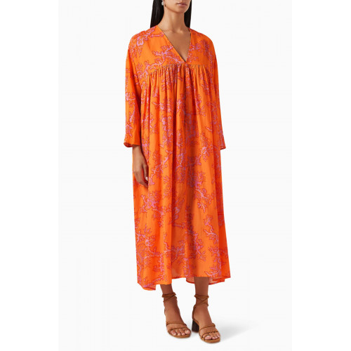 RHODE - Leo Dress in Cotton Blend Orange