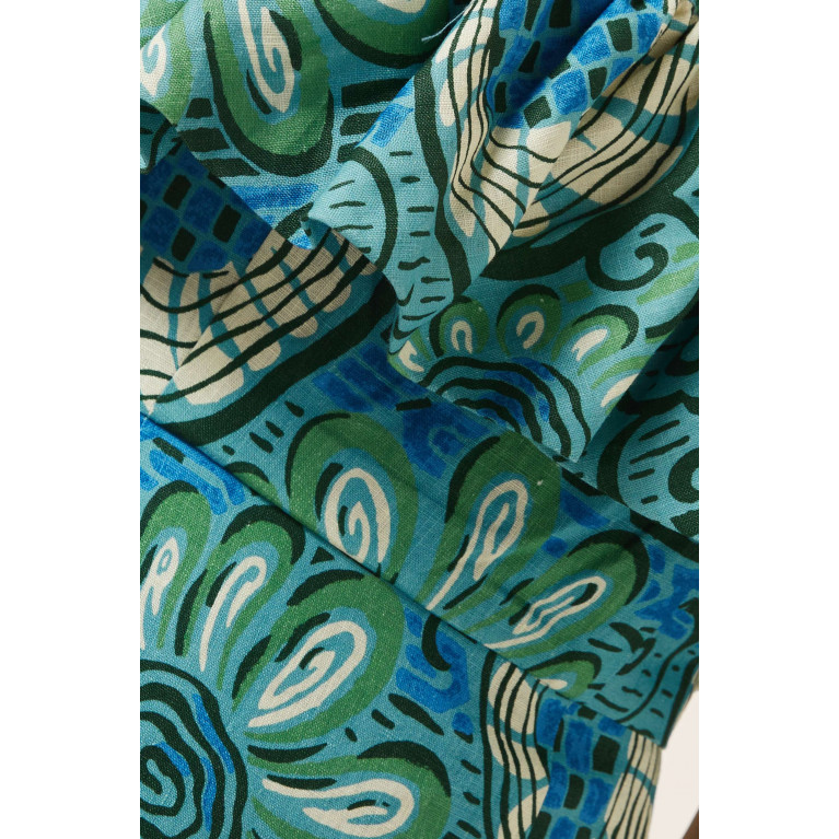 RHODE - Thea Dress in Linen Blue