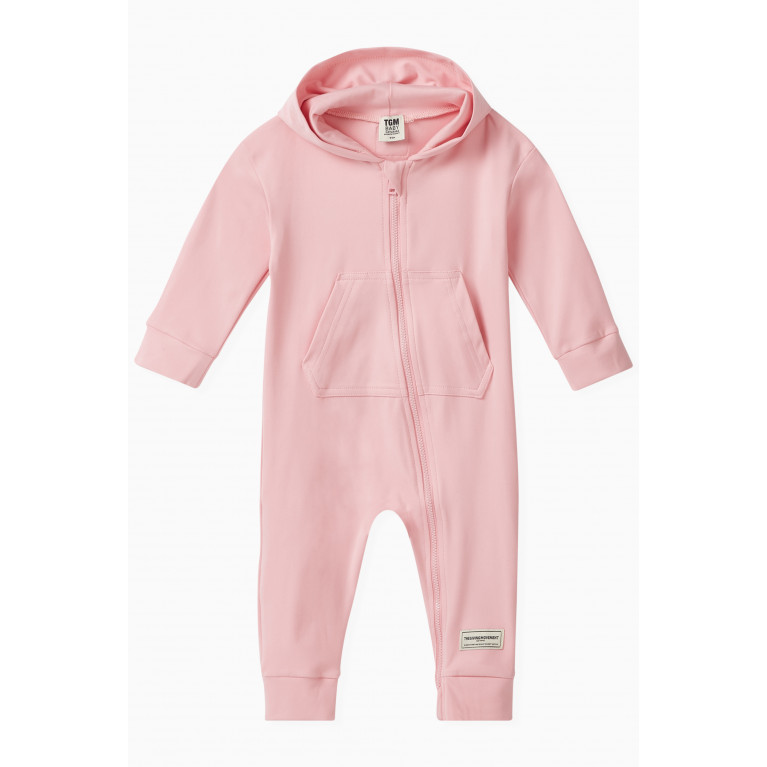 The Giving Movement - Hooded Romper in Recycled Softskin100© Pink