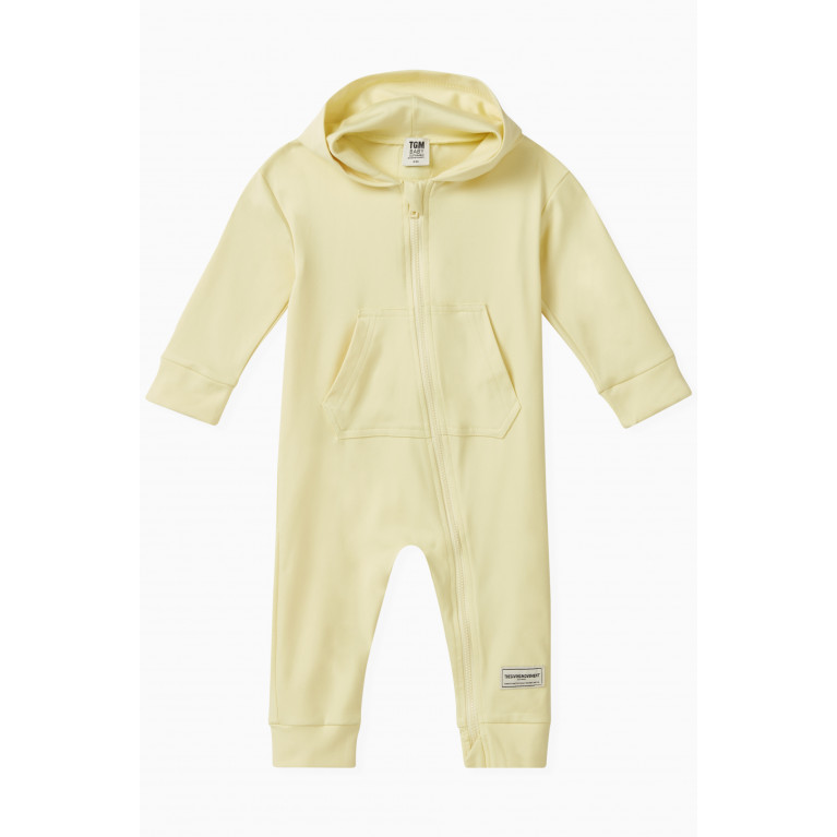 The Giving Movement - Hooded Romper in Recycled Softskin100© Yellow