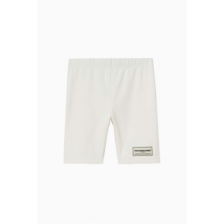 The Giving Movement - Logo Biker Shorts in Recycled Softskin100© Neutral