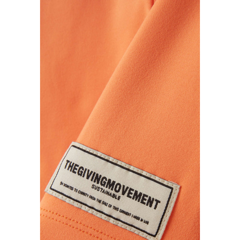 The Giving Movement - Logo Biker Shorts in Recycled Softskin100© Orange