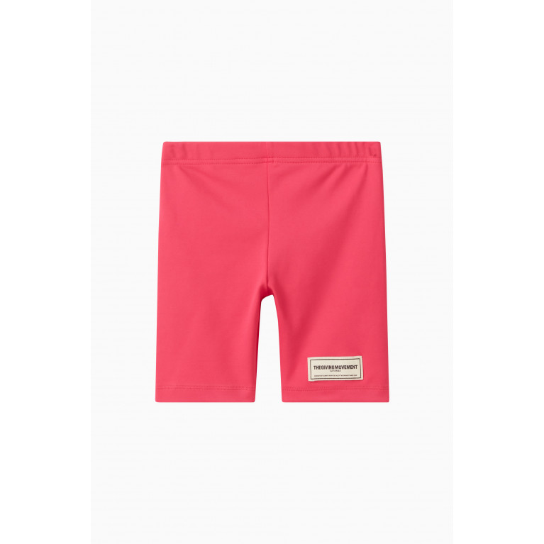 The Giving Movement - Logo Biker Shorts in Recycled Softskin100© Pink