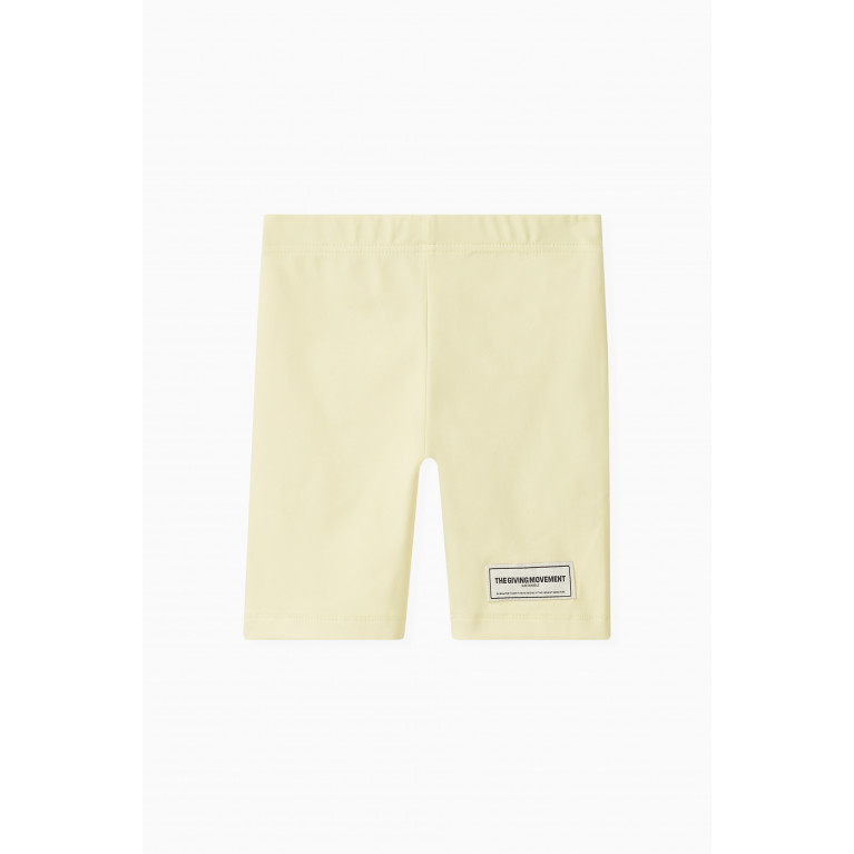The Giving Movement - Logo Biker Shorts in Recycled Softskin100© Yellow