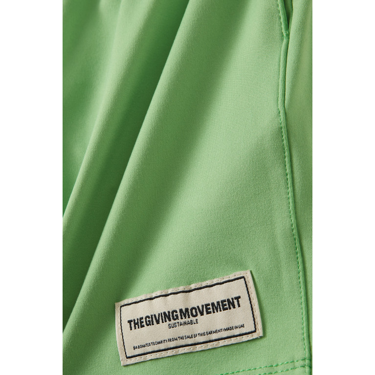 The Giving Movement - Logo Shorts in Light Softskin100© Green