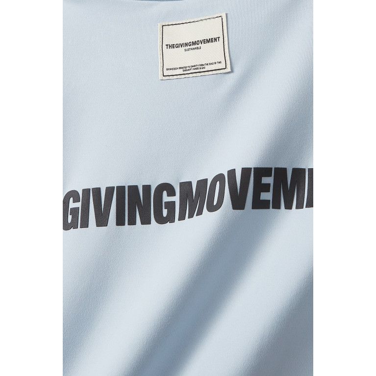 The Giving Movement - Logo T-shirt in Recycled Softskin100© Blue