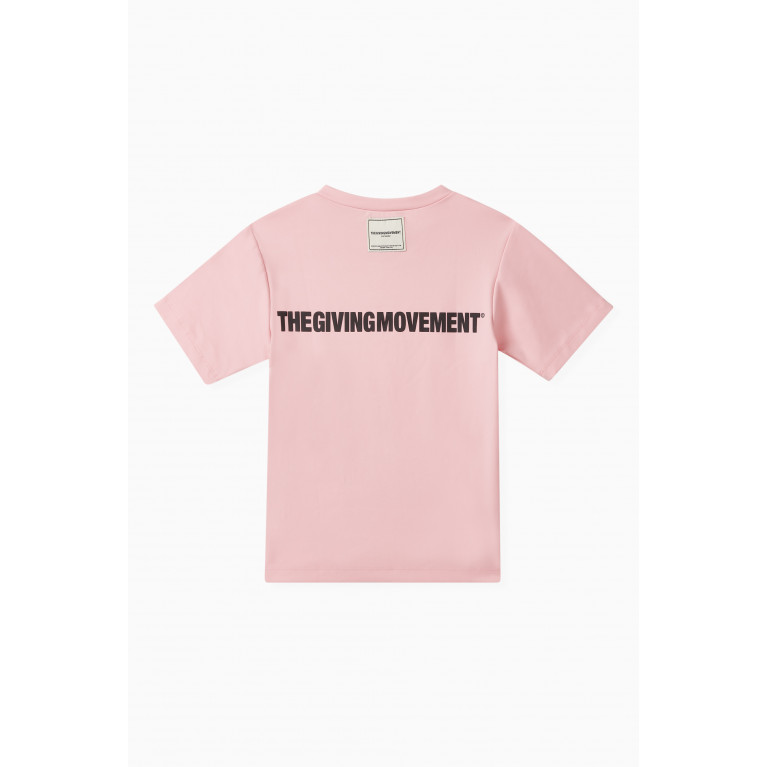 The Giving Movement - Logo T-shirt in Recycled Softskin100© Pink