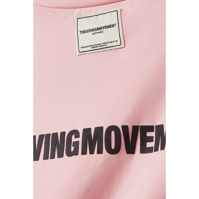 The Giving Movement - Logo T-shirt in Recycled Softskin100© Pink