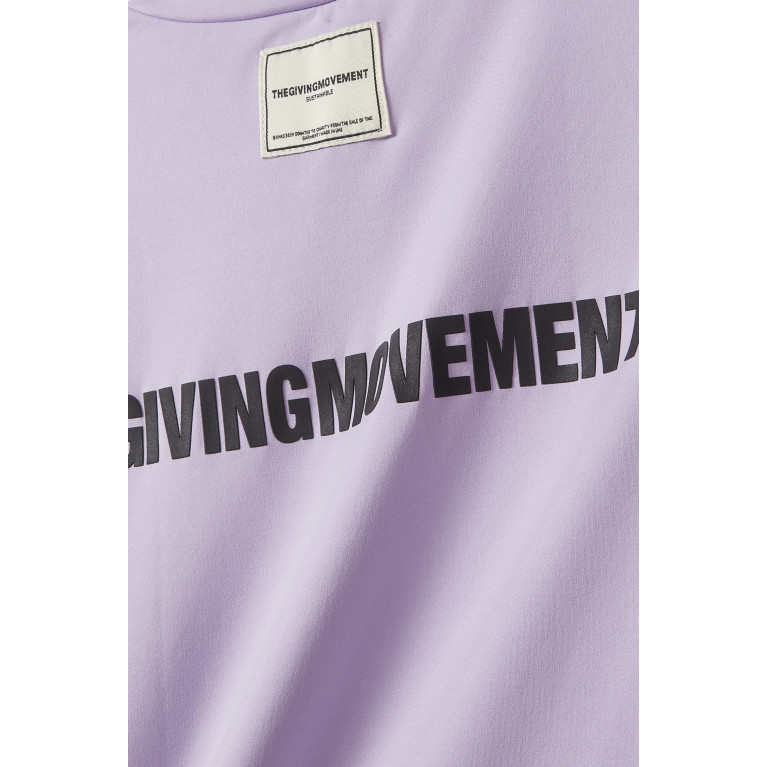 The Giving Movement - Logo T-shirt in Recycled Softskin100© Purple