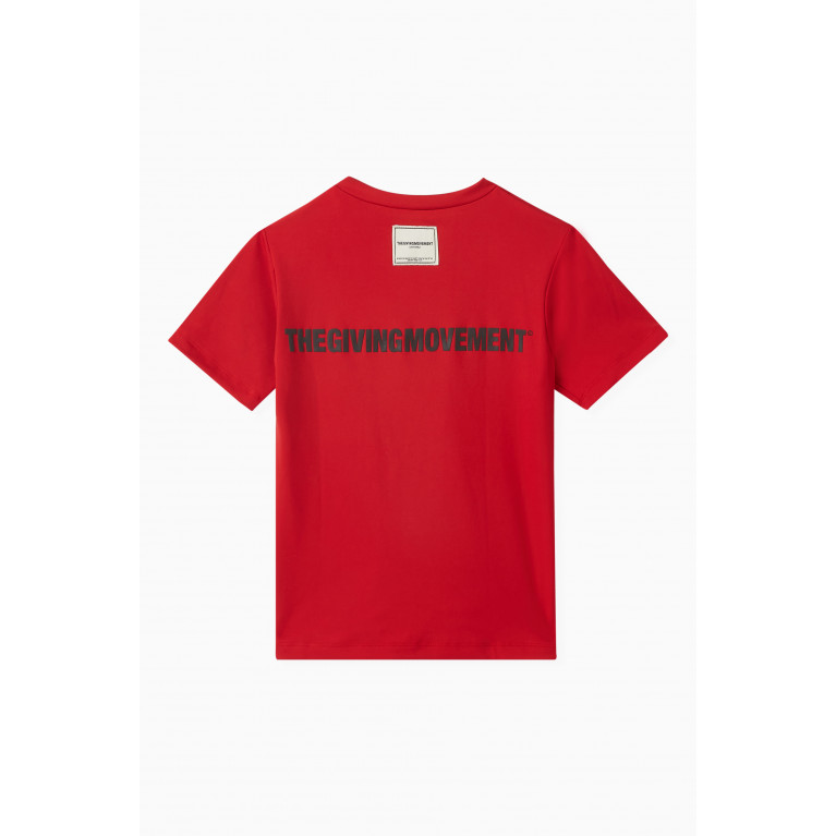 The Giving Movement - Logo T-shirt in Recycled Softskin100© Red