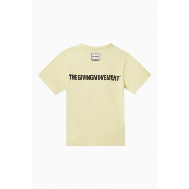 The Giving Movement - Logo T-shirt in Recycled Softskin100© Yellow