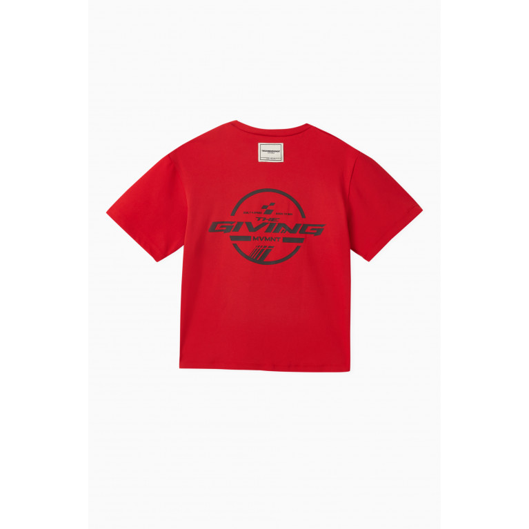 The Giving Movement - Logo Oversized T-shirt in Recycled Softskin100© Red