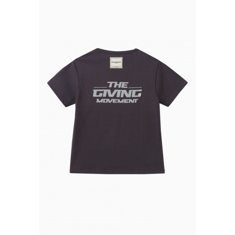 The Giving Movement - Logo T-shirt in Organic Cotton Jersey Grey