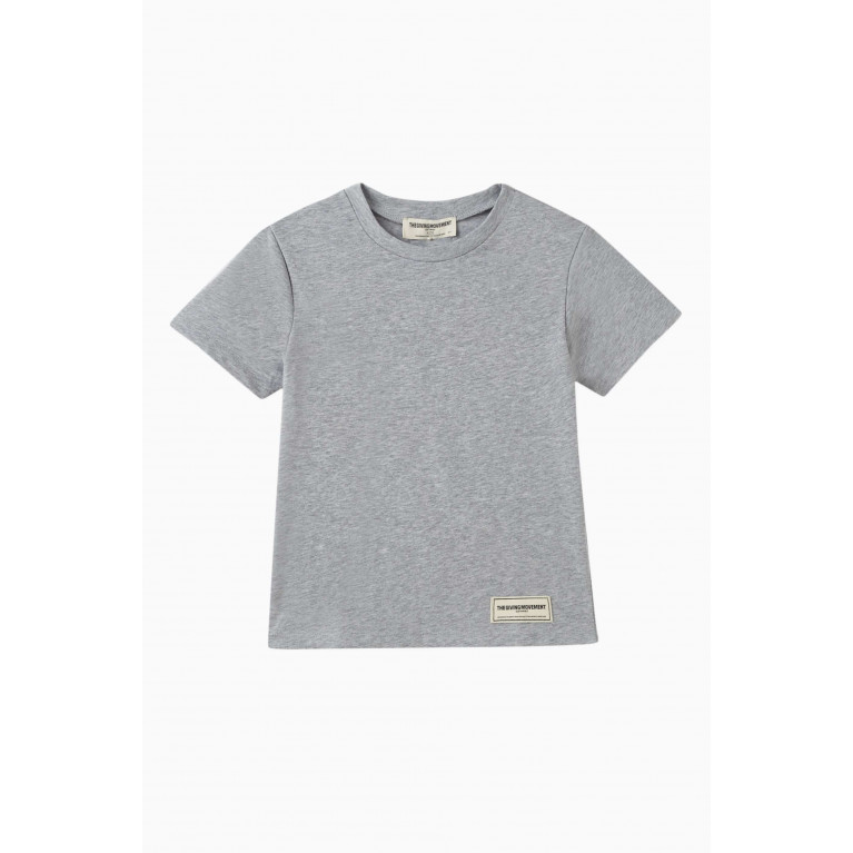 The Giving Movement - Logo T-shirt in Organic Cotton Jersey Grey