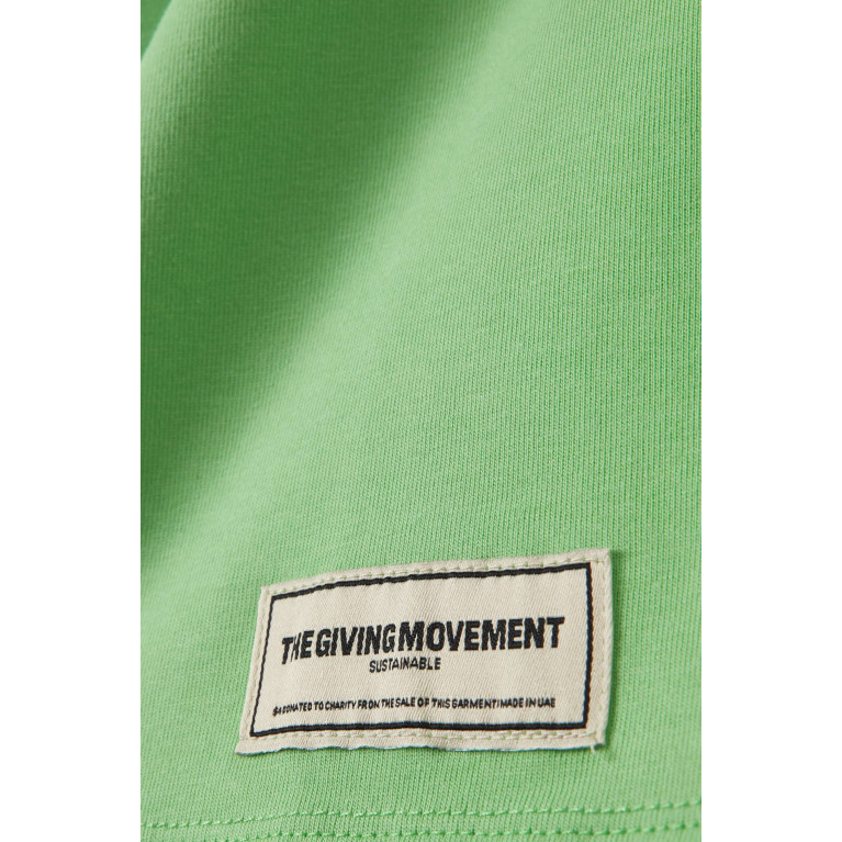 The Giving Movement - Logo T-shirt in Organic Cotton Jersey Green