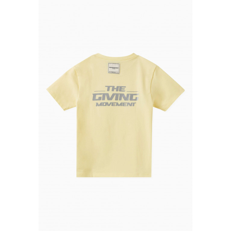The Giving Movement - Logo T-shirt in Organic Cotton Jersey Yellow