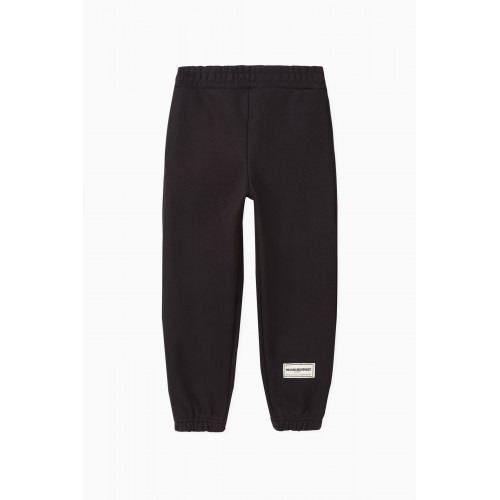 The Giving Movement - Logo-patch Sweatpants in Organic Cotton-blend Black
