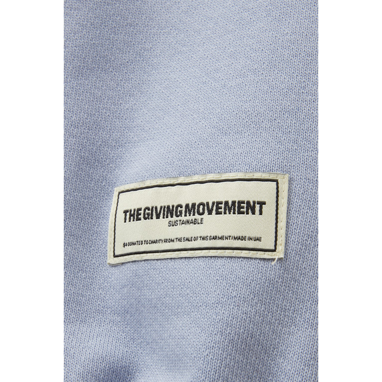 The Giving Movement - Logo-patch Sweatpants in Organic Cotton-blend Blue