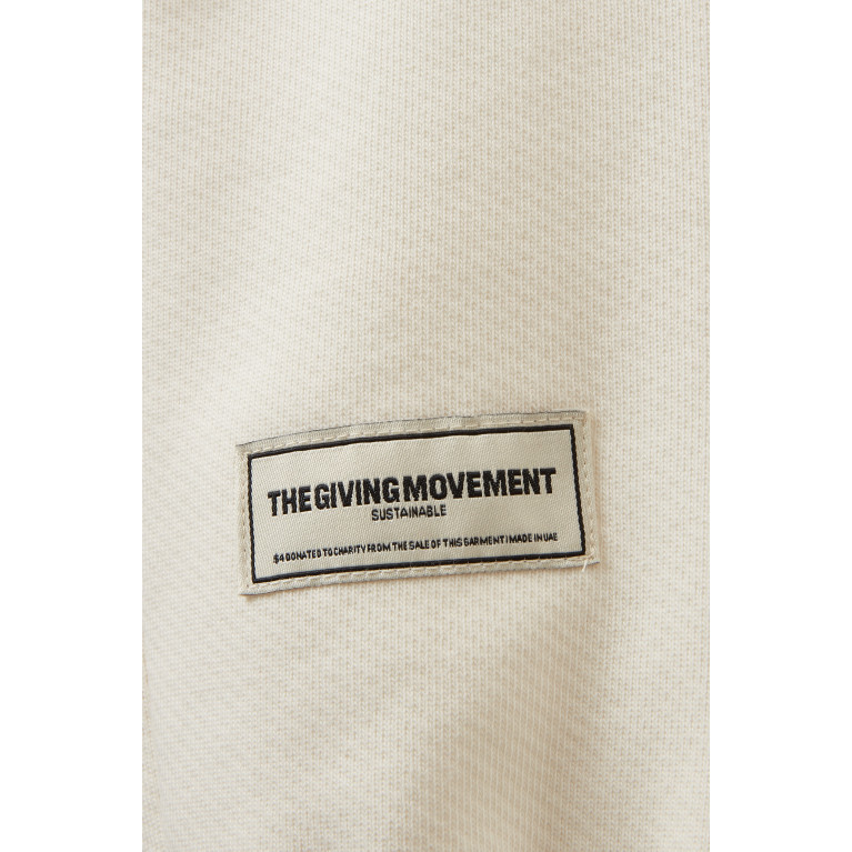 The Giving Movement - Logo-patch Sweatpants in Organic Cotton-blend Neutral