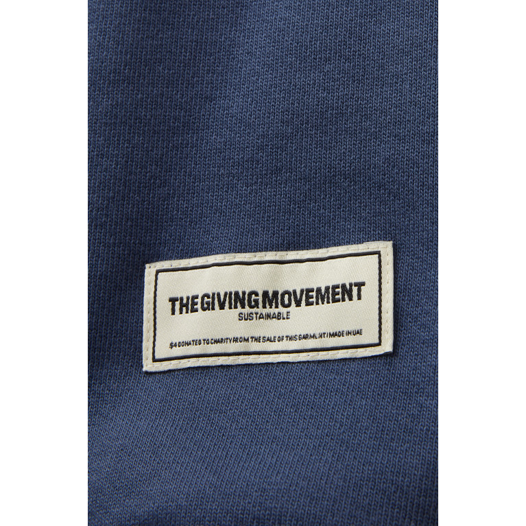 The Giving Movement - Logo-patch Sweatpants in Organic Cotton-blend Purple