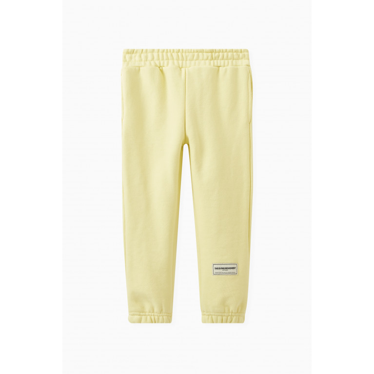 The Giving Movement - Logo-patch Sweatpants in Organic Cotton-blend Yellow