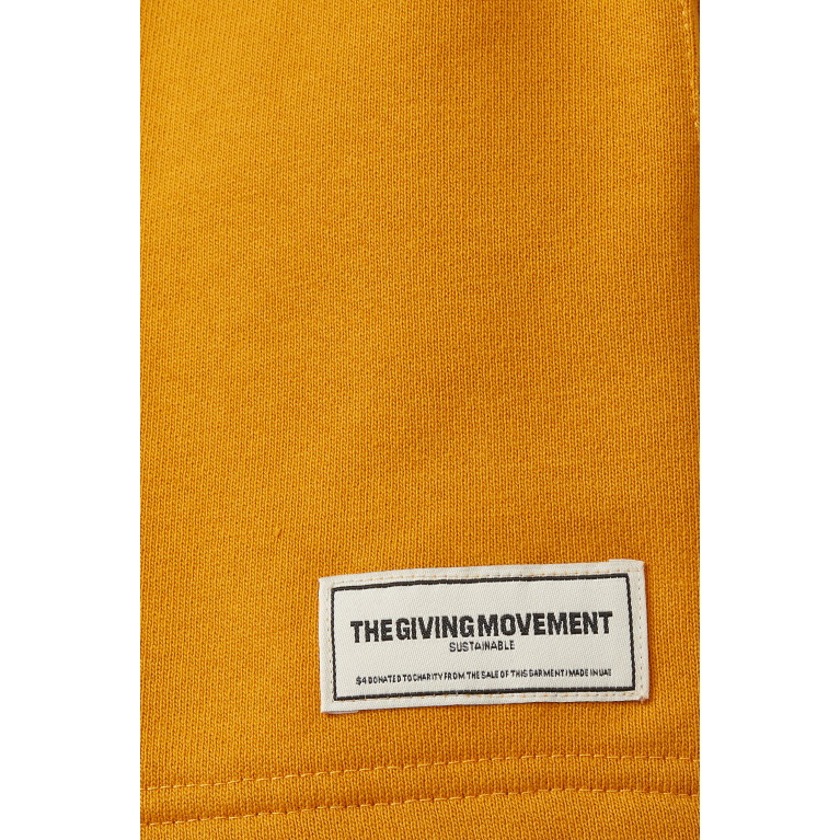 The Giving Movement - Logo Lounge Shorts in Organic Cotton-blend Orange