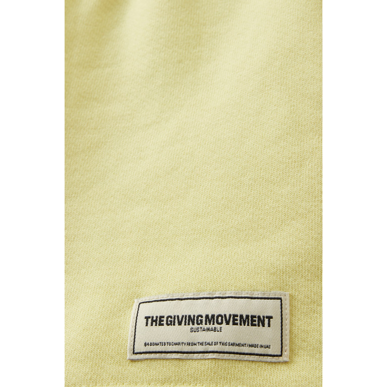 The Giving Movement - Logo Lounge Shorts in Organic Cotton-blend Yellow