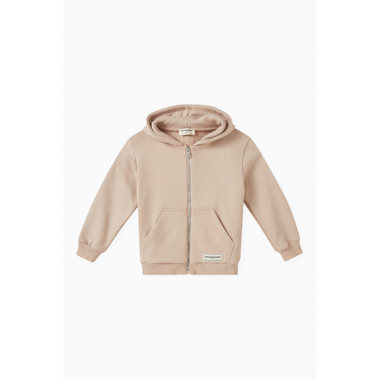 The Giving Movement - Logo Zip Hoodie in Organic Cotton-blend Neutral