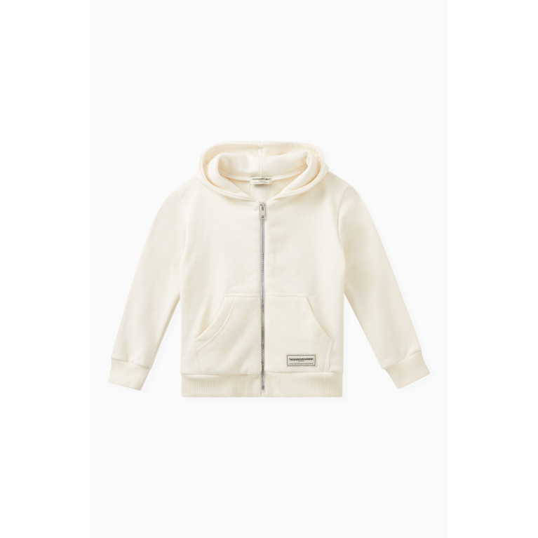 The Giving Movement - Logo Zip Hoodie in Organic Cotton-blend Neutral