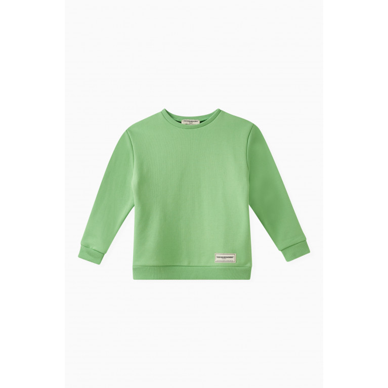 The Giving Movement - Logo Sweatshirt in Organic Cotton-blend Green