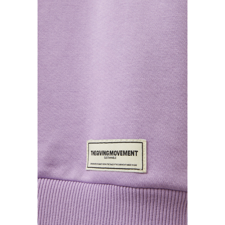 The Giving Movement - Logo Sweatshirt in Organic Cotton-blend Purple